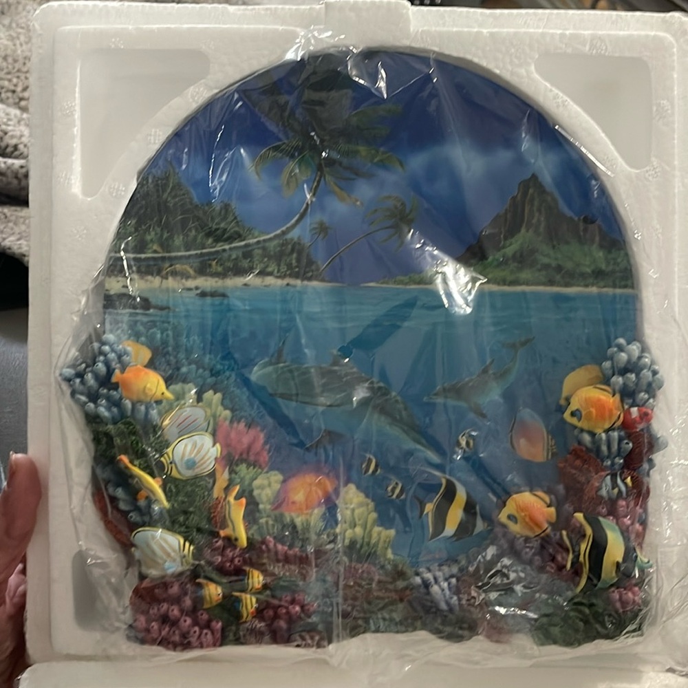 Decorative Ocean Reef Wall Plaque - Blue